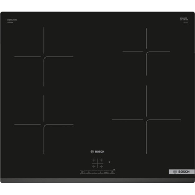 Bosch | Hob | PUE63KBB6E | Induction | Number of burners/cooking zones 4 | Touch | Timer | Black 4