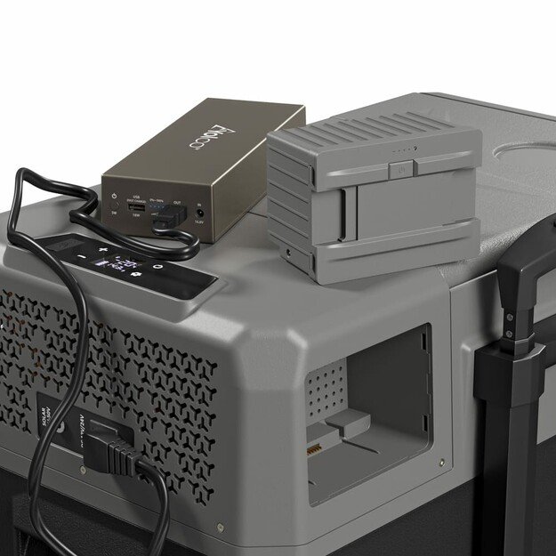 Kilnojams mini šaldytuvas kompres. Yolco BCX30 Grey 5