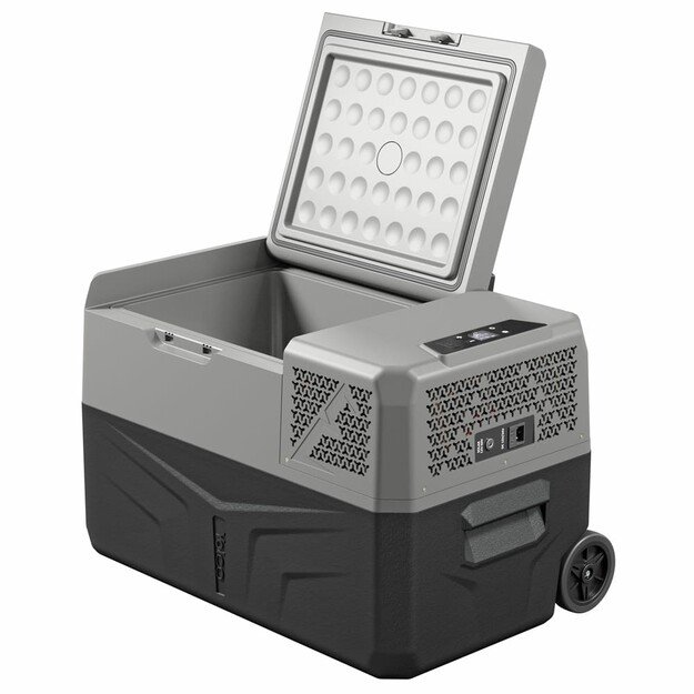 Kilnojams mini šaldytuvas kompres. Yolco BCX30 Grey 10