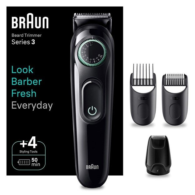 Braun BeardTrimmer 3 BT3421 Battery 40 2 cm Black 1