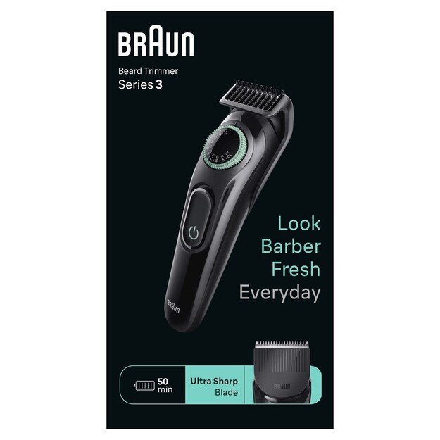 Braun BeardTrimmer 3 BT3421 Battery 40 2 cm Black 4