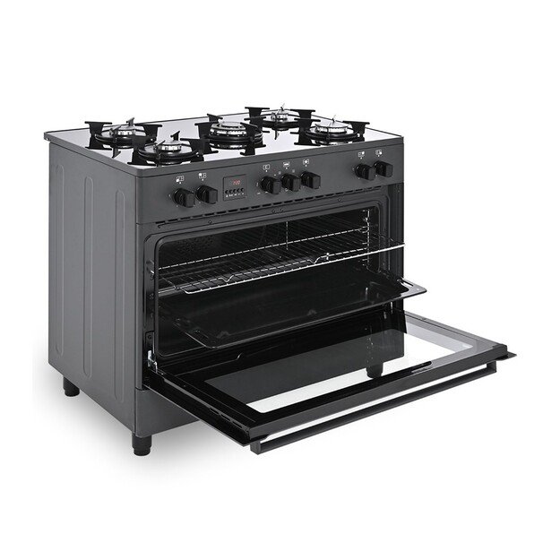 Ravanson KWGE-K90 black gas/electric cooker 3