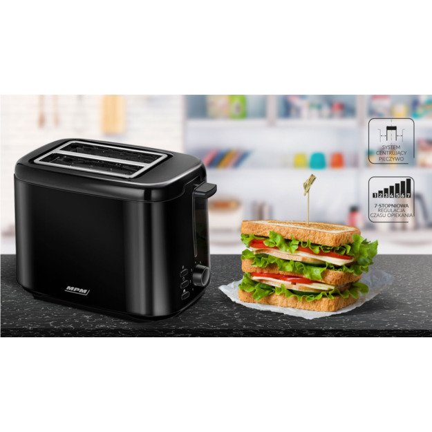 Toaster MPM MTO-07/c black 2