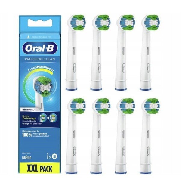 Dantų šepetėlių antgaliai Oral-B Precision CleanMaximiser 8 vnt