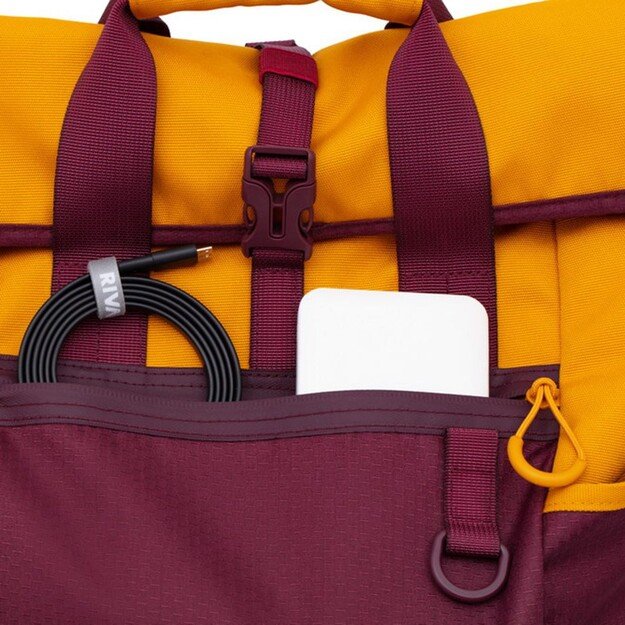 Rivacase Dijon 39.6 cm (15.6 ) Backpack Orange, Red