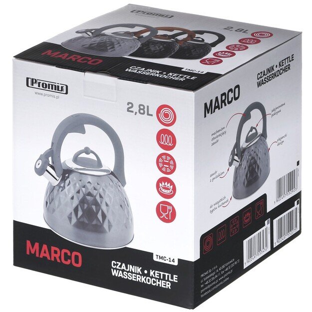 TMC14G PROMIS, Kettle 2.8 l, MARCO, gray gloss 1