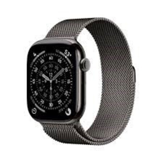 Apple Watch Series 11&Acirc;GPS + Cellular 46mm&Acirc;Slate Titanium Case with Slate Milanese Loop - M/L