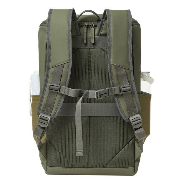 Rivacase Eden backpack Travel backpack Olive PU leather, Polyester, Recycled polyethylene terephthalate (rPET)