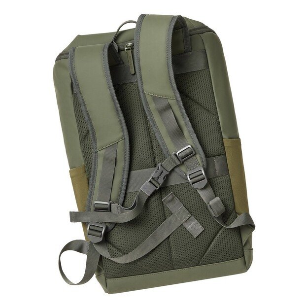 Rivacase Eden backpack Travel backpack Olive PU leather, Polyester, Recycled polyethylene terephthalate (rPET)