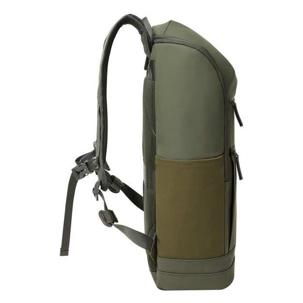 Rivacase Eden backpack Travel backpack Olive PU leather, Polyester, Recycled polyethylene terephthalate (rPET)