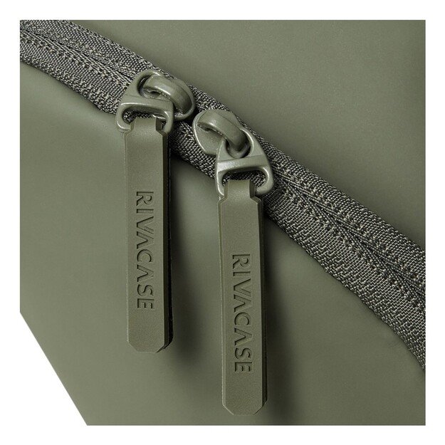 Rivacase Eden backpack Travel backpack Olive PU leather, Polyester, Recycled polyethylene terephthalate (rPET)