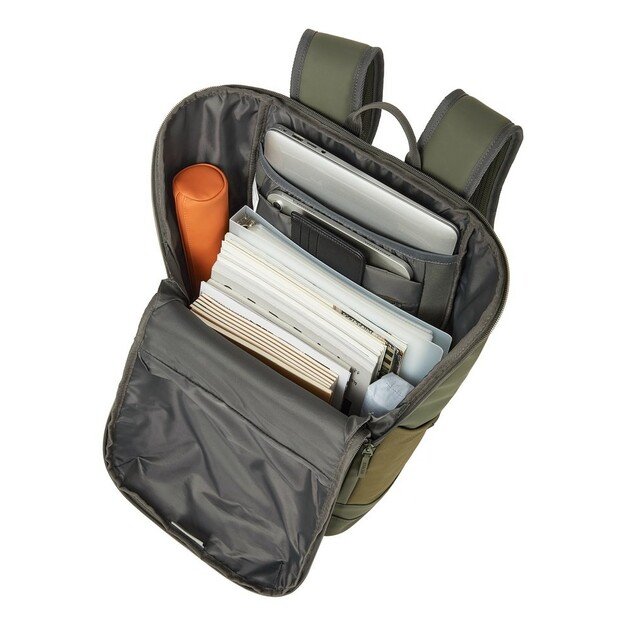Rivacase Eden backpack Travel backpack Olive PU leather, Polyester, Recycled polyethylene terephthalate (rPET)