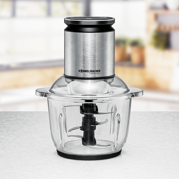 Rommelsbacher MZ 600 electric food chopper 2 L 600 W Black, Stainless steel