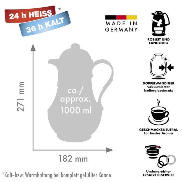 ROTPUNKT Thermos jug, 1.0 l, ivory (ecru)