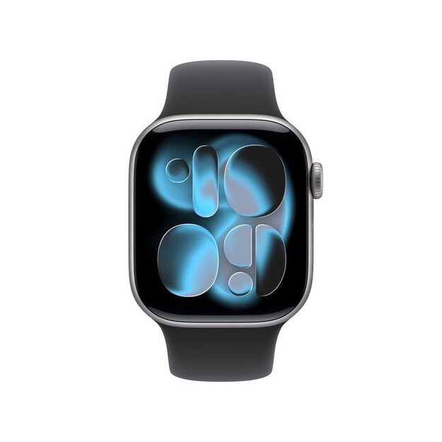 Apple Watch Series 11 GPS 42mm Space Grey Aluminium Case with Black Sport Band - M/L
