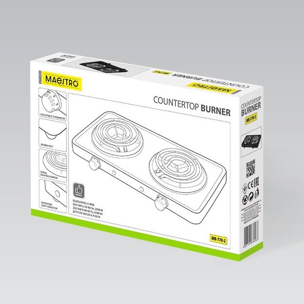 Kaitlentė 2 d. 2000W MR-770-2 MAESTRO