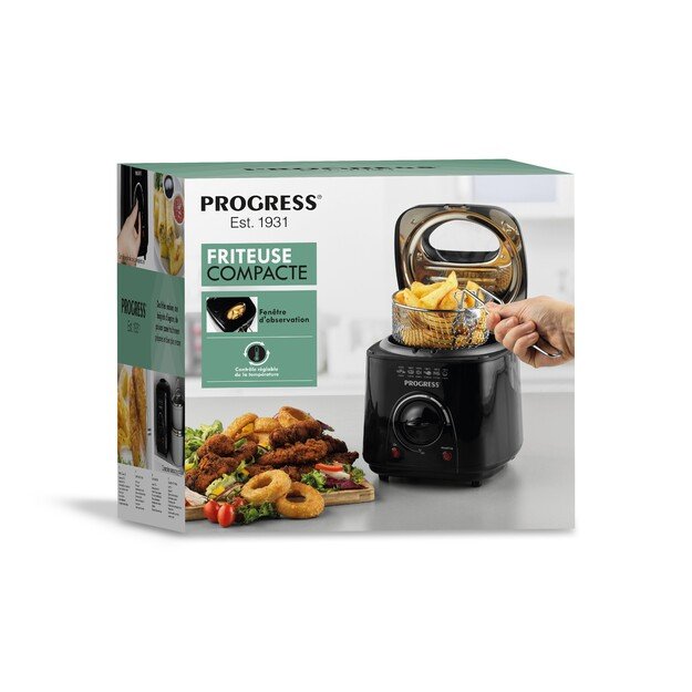 Progress EK2969PBLKVDE Compact Deep Fat Fryer