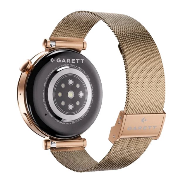 Garett Rose Smartwatch Gold Mesh steel
