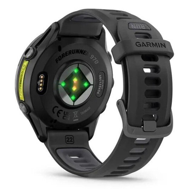Garmin Forerunner 970 3.56 cm (1.4 ) AMOLED Digital 454 x 454 pixels Touchscreen Black, Yellow Wi-Fi GPS (satellite)