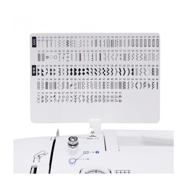 Singer 7640 sewing machine, electric current, white 3