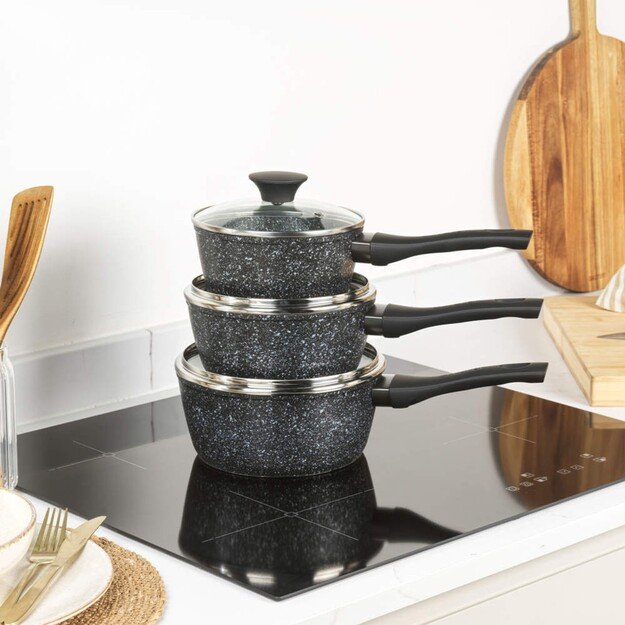 Salter BW11460BRMFO Megastone Thermo Collar 3-Piece Saucepan Set - 16/18/20cm 4