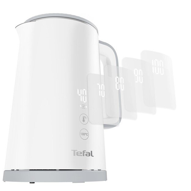 TEFAL | Kettle | Sense KO693110 | Electric | 1800 W | 1.5 L | Double layer | 360&deg; rotational base | White 12