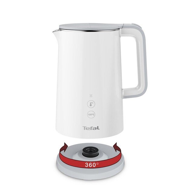 TEFAL | Kettle | Sense KO693110 | Electric | 1800 W | 1.5 L | Double layer | 360&deg; rotational base | White 2
