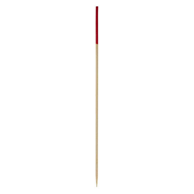 Bamboo food sticks, 15 cm, red ending, 100 pcs