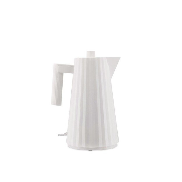 Alessi MDL06 W Pliss? Elektrischer Wasserkocher wei?, EU-Stecker