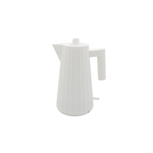 Alessi MDL06 W Pliss? Elektrischer Wasserkocher wei?, EU-Stecker
