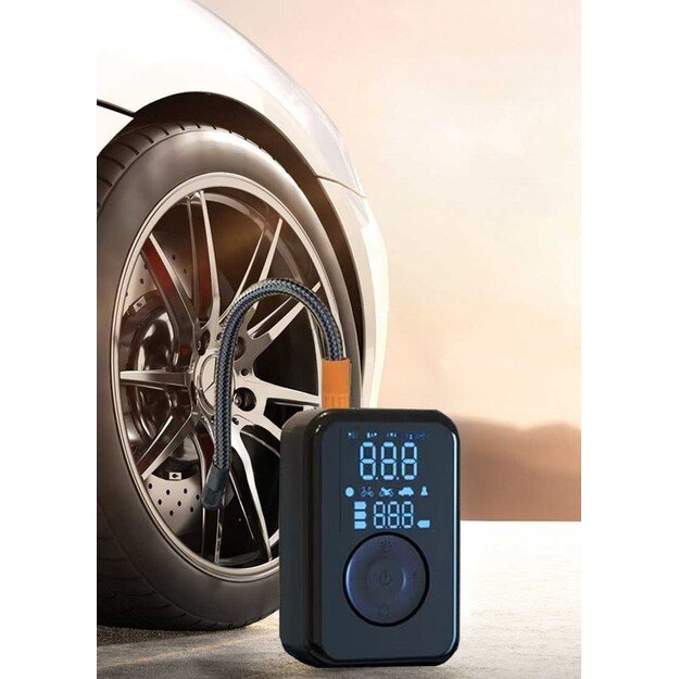 PATONA Electric tire inflator 10.3 bar / 150 PSI Powerbank and LED light Black 1