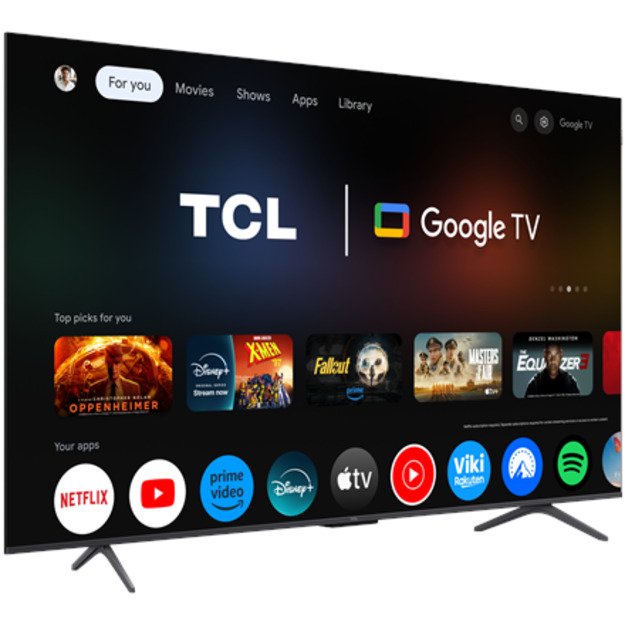 TCL 55T8C TV 139.7 cm (55 ) 4K Ultra HD Smart TV Wi-Fi Metallic 350 cd/m&sup2;