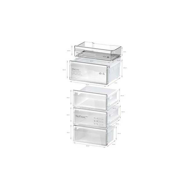 Bosch Serie 4 KGN362IDF fridge-freezer Freestanding 321 L D Stainless steel