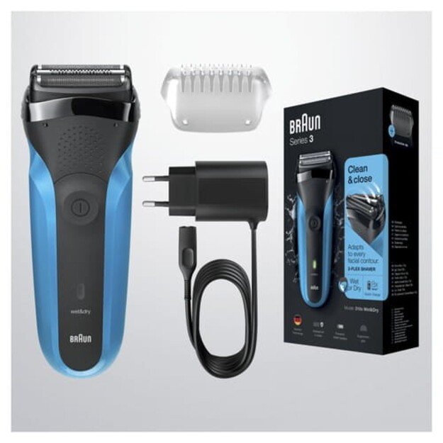 BRAUN Series 3 310S Electric shaver Black, Blue