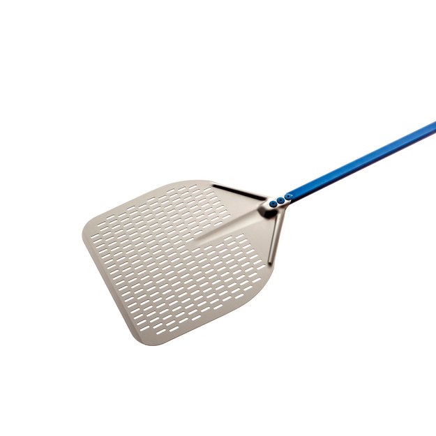 Pizza shovel, 120 cm, rectangle, perforaed, Azzurra