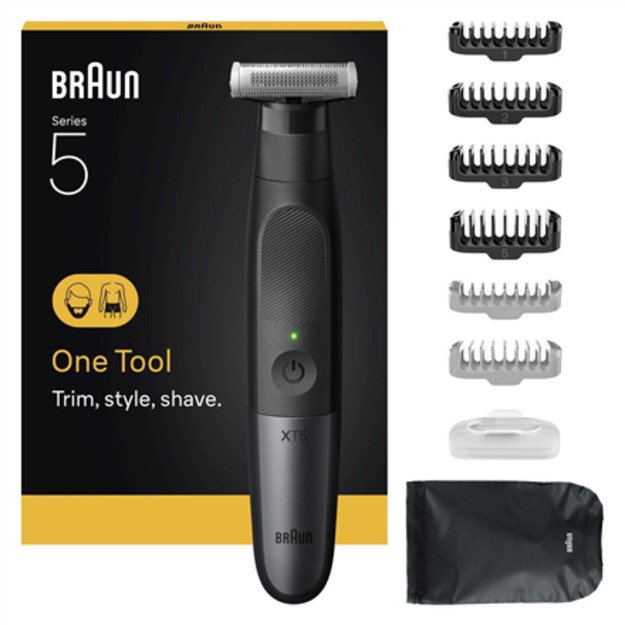 Braun | Face and Body Hair trimmer | XT5200 Series X | Cordless | Wet & Dry | Black/Silver 3