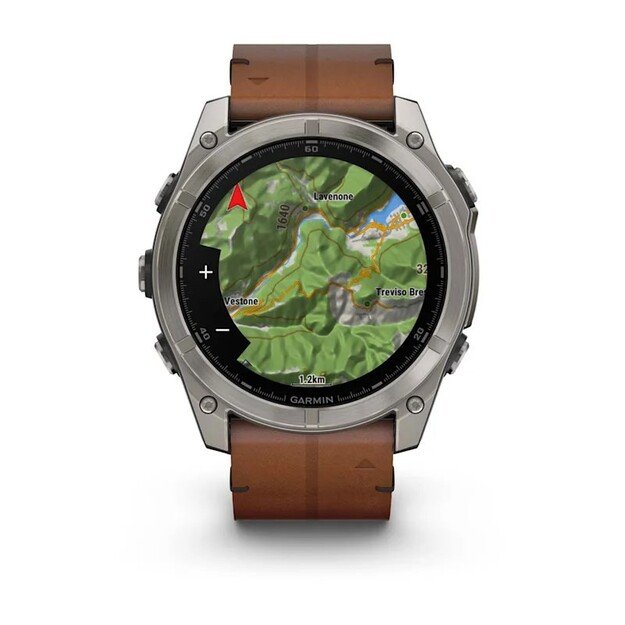 Garmin Fenix 8 3.56 cm (1.4 ) AMOLED 51 mm Digital 454 x 454 pixels Touchscreen Titanium Wi-Fi GPS (satellite)