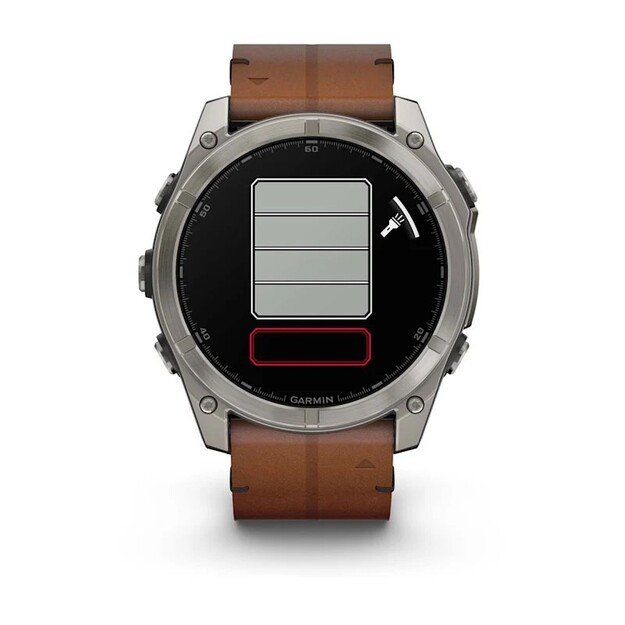 Garmin Fenix 8 3.56 cm (1.4 ) AMOLED 51 mm Digital 454 x 454 pixels Touchscreen Titanium Wi-Fi GPS (satellite)