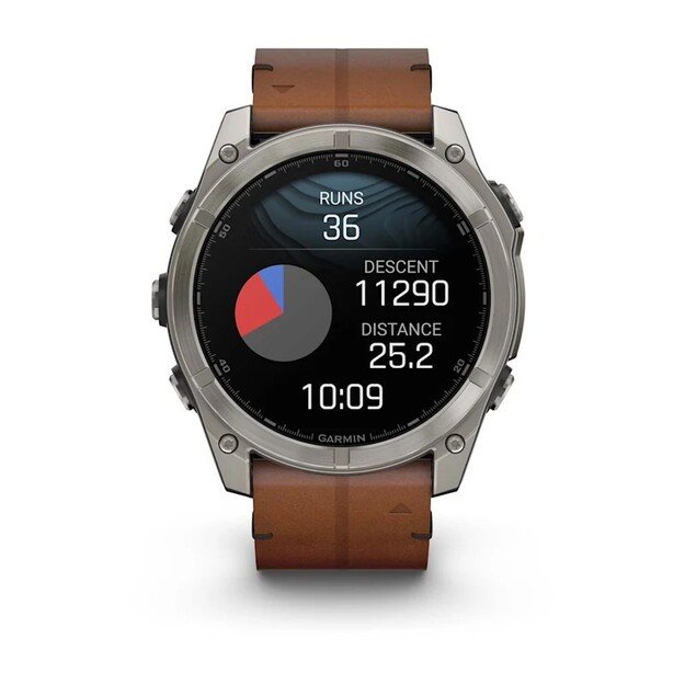 Garmin Fenix 8 3.56 cm (1.4 ) AMOLED 51 mm Digital 454 x 454 pixels Touchscreen Titanium Wi-Fi GPS (satellite)