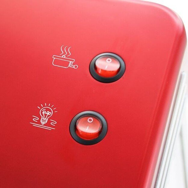 Emerio POM-120650 popcorn popper Red, Silver 360 W 1