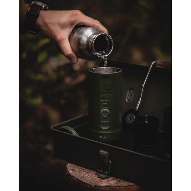 OUTIN NANO rankinis espresso kavos aparatas, tamsiai žalia 12