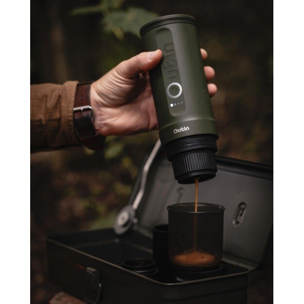 OUTIN NANO rankinis espresso kavos aparatas, tamsiai žalia 11