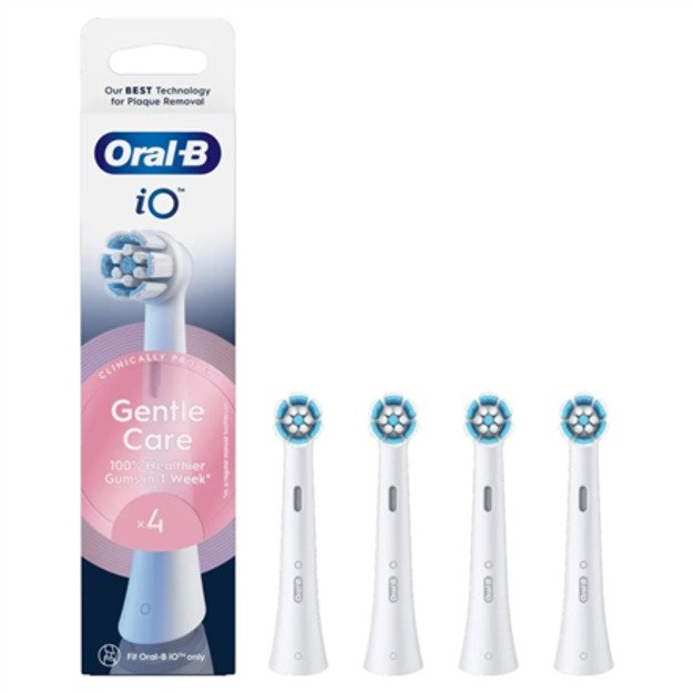 Oral-B | Replaceable toothbrush heads | iO Gentle Care | Heads | For adults | Number of brush heads included 4 | Number of teeth