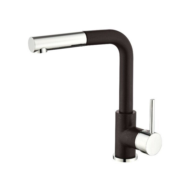 Komplektas: virtuvės plautuvė ir maišytuvas su ištraukiama žarna HELIKA SQT104-120AWP+2383-120 2