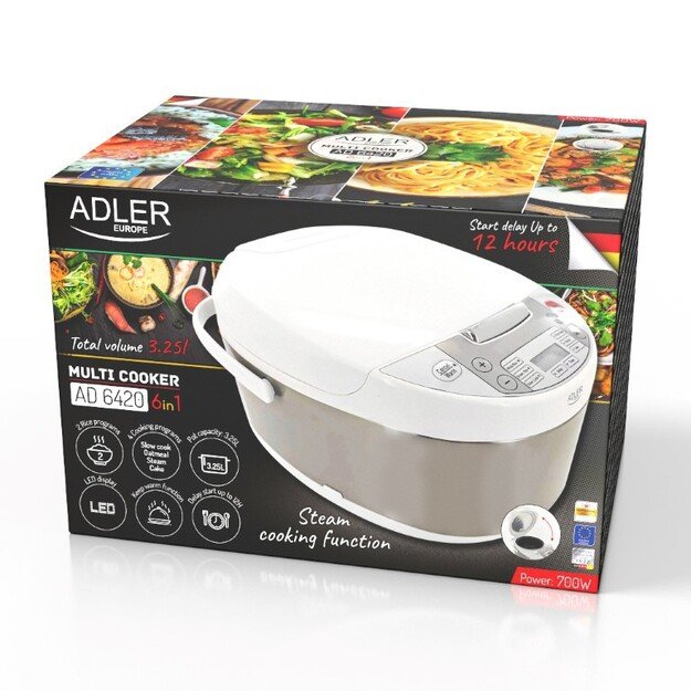 Adler Multicooker 6 in 1 | AD 6420 | 700 W | 3.25 L | Number of programs 6 6