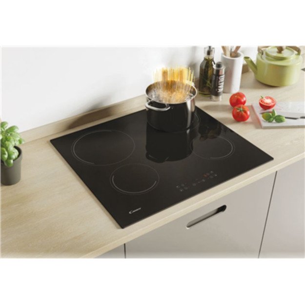 Candy | Hob | CH64CCB/4U2 | Vitroceramic | Number of burners/cooking zones 4 | Touch | Black 2