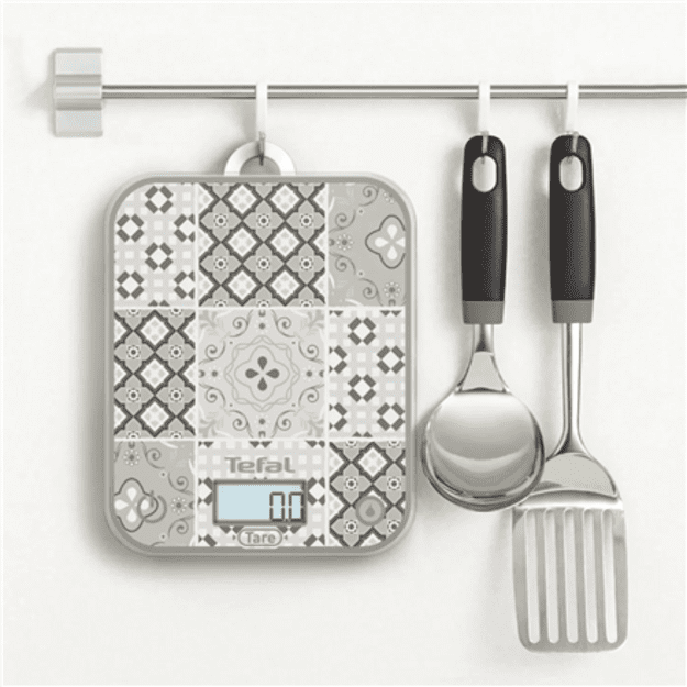 TEFAL Electronic Kitchen Scale | Optiss BC50D6V0 | Graduation 0.5/1 g | Display type LCD | Mozaic Decor