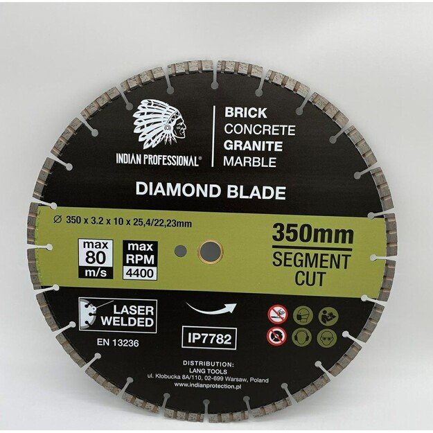 SEGMENT TURBO CUT DIAMOND BLADE 350mm INDIAN PROFESSIONAL