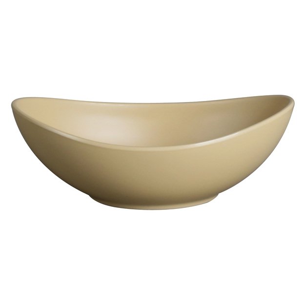 Oval bowl, 18x13 cm, beige