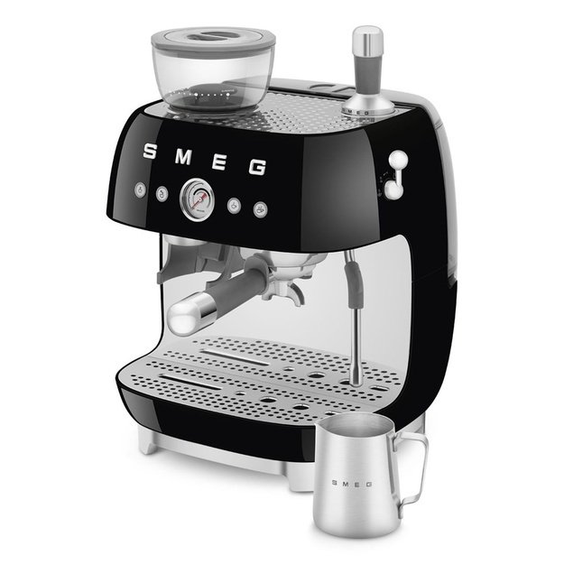 Smeg 50 s Style Espresso Coffee Machine EGF03BLEU Black